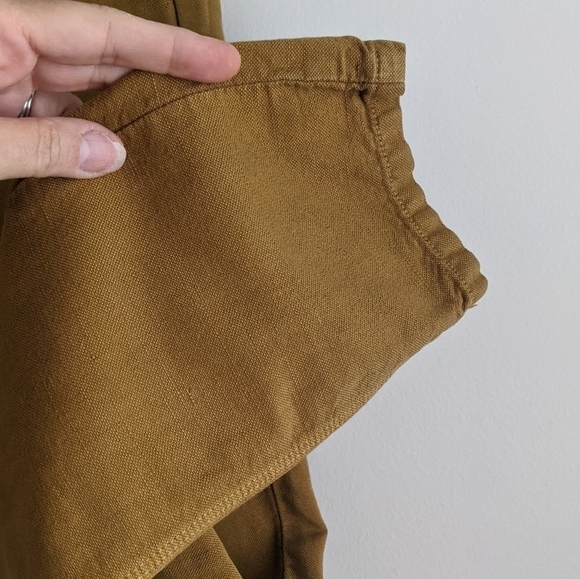 MADEWELL Linen Cotton Blend Mustard Skinny Pants 0 - Picture 11 of 12